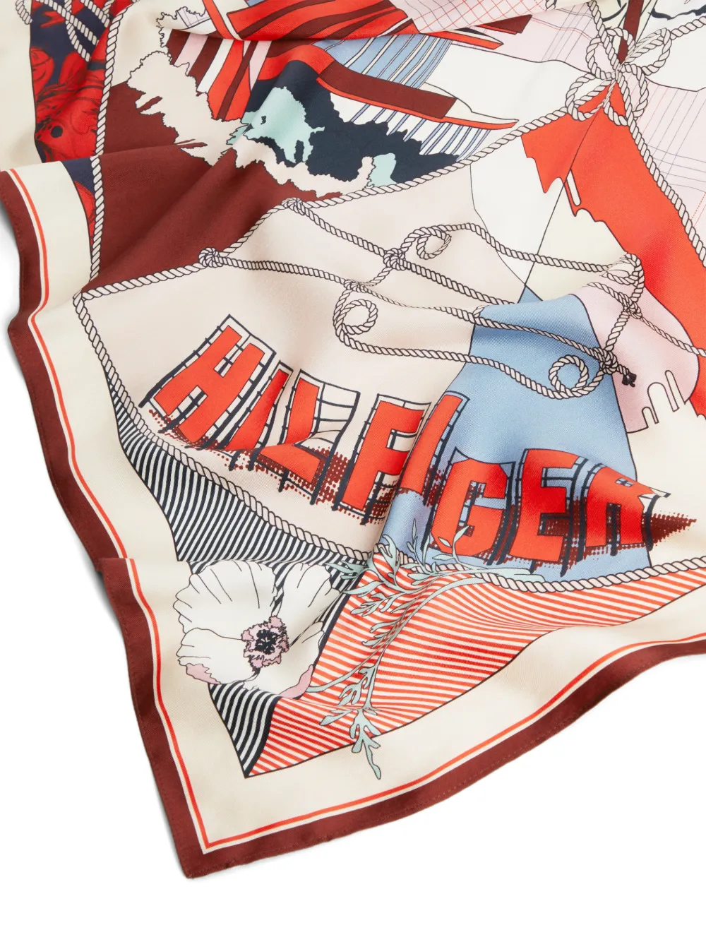  Tommy Hilfiger Floral-detail Scarf - Neutrals 