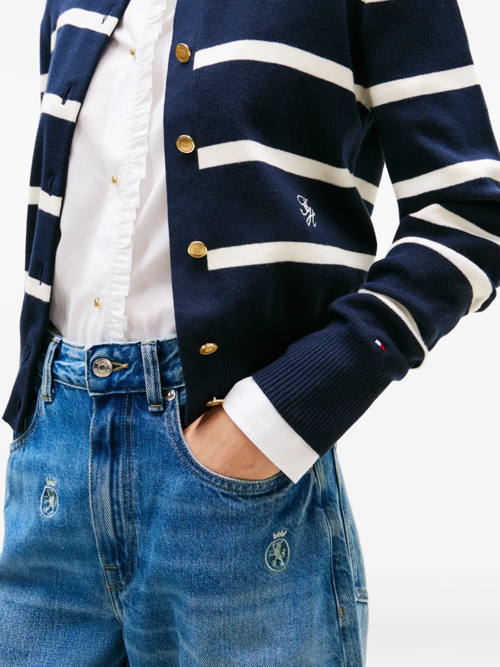 Tommy Hilfiger Gestreept vest Blauw