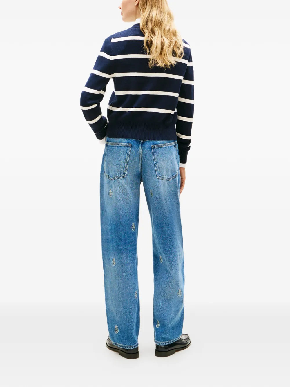  Tommy Hilfiger Striped Button-up Cardigan - Blue 