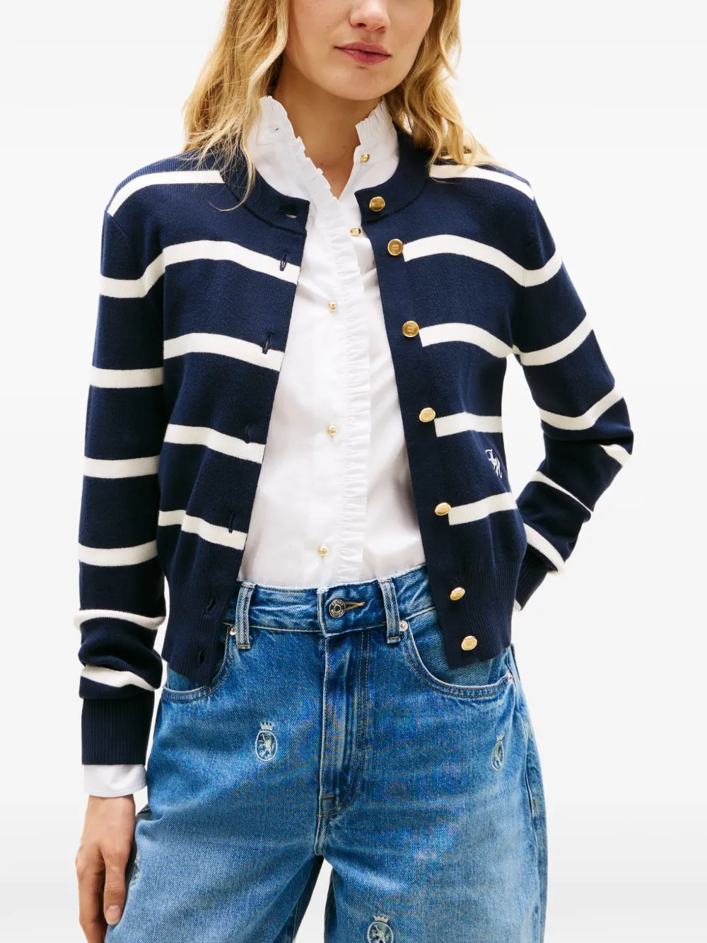 Tommy Hilfiger Gestreept vest Blauw