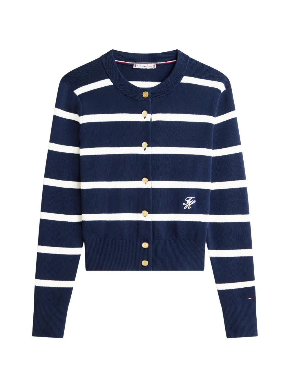 Tommy Hilfiger striped button-up cardigan - Blu