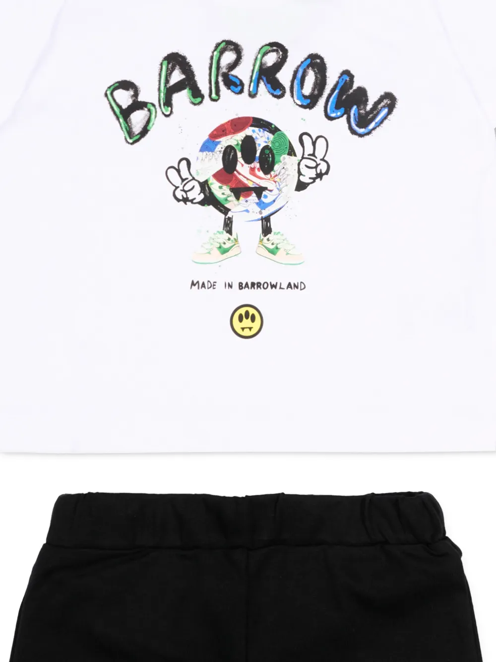 Barrow kids Shorts set met print Wit