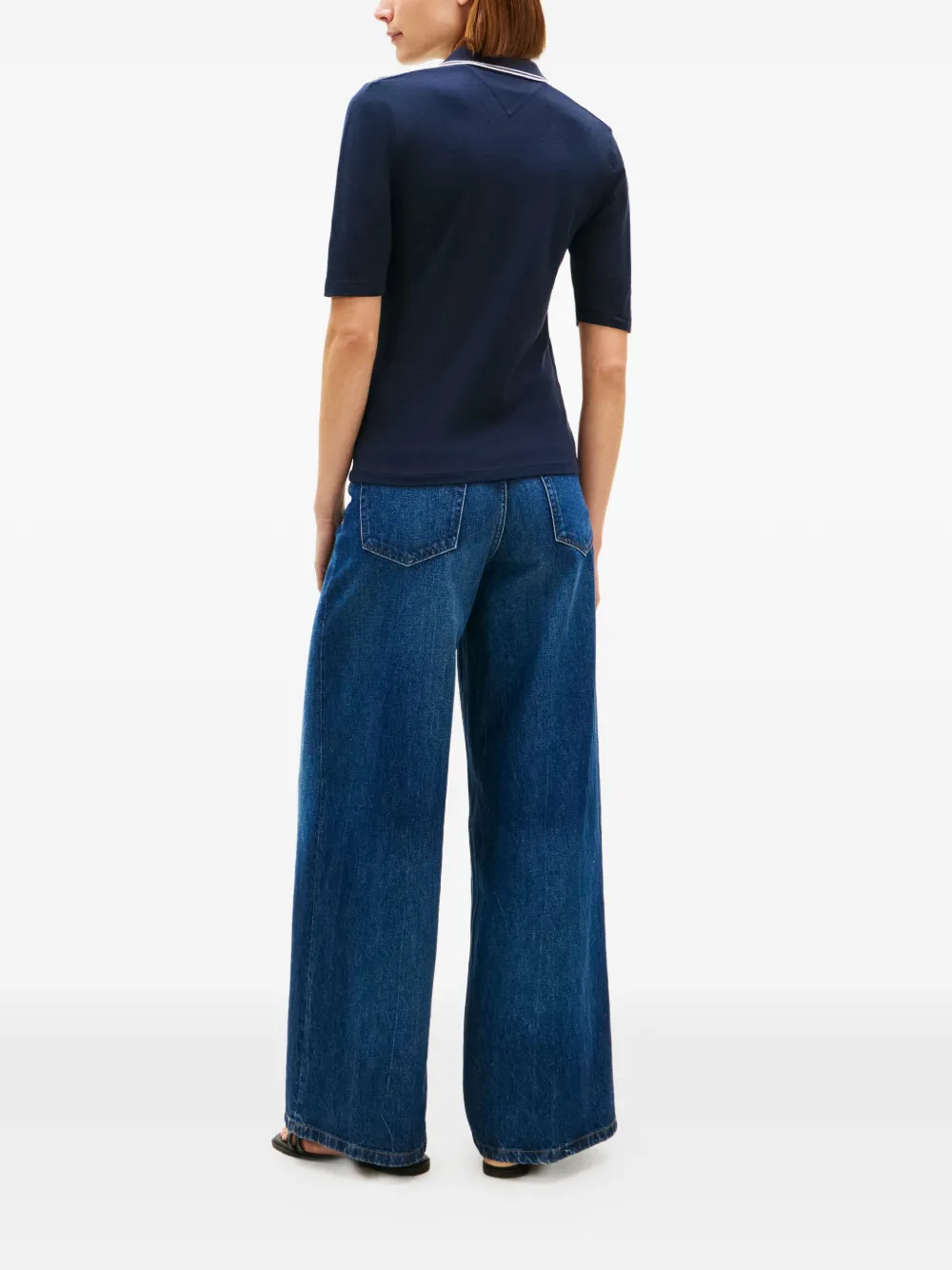 Tommy Hilfiger Button-placket Polo Top - Blue 