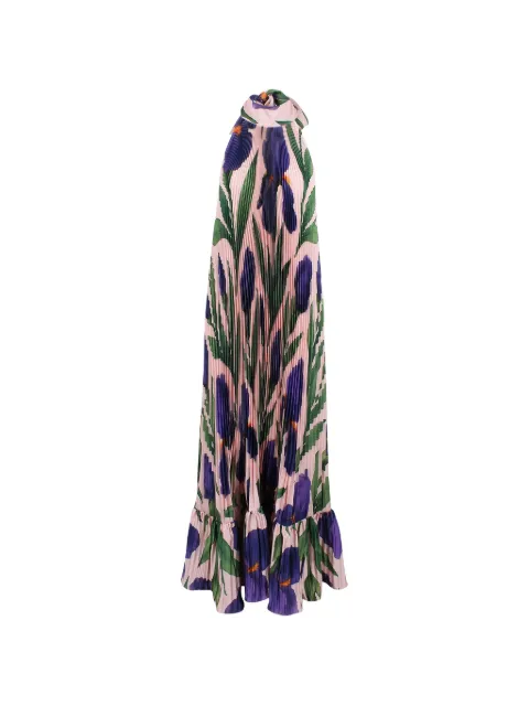 L'IDÉE Ares pleated floral-print maxi dress