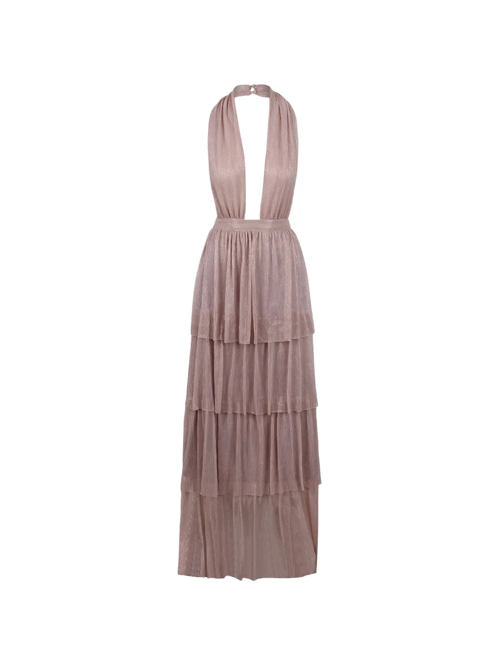 L'IDÉE Nammos pleated tiered maxi dress - Rosa