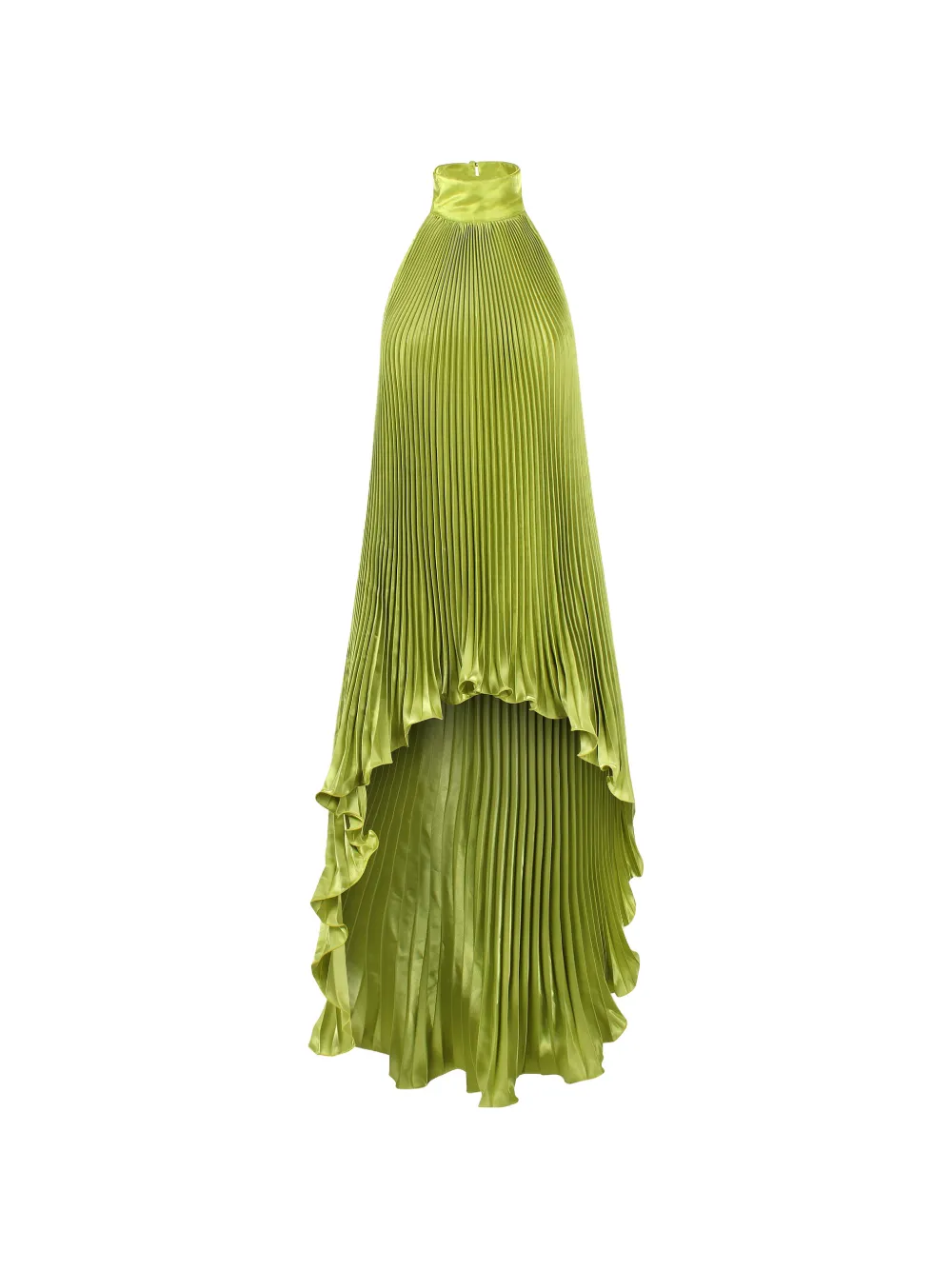 L'IDÉE Caribbean pleated asymmetric dress - Verde