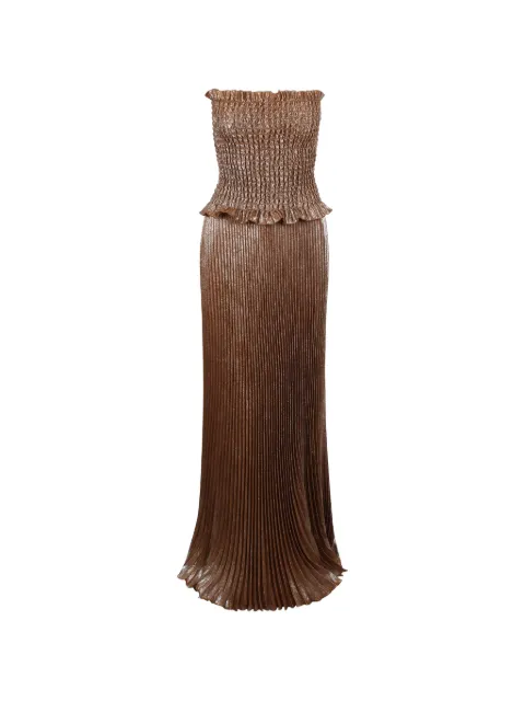 L'IDÉE Maya smocked pleated gown 