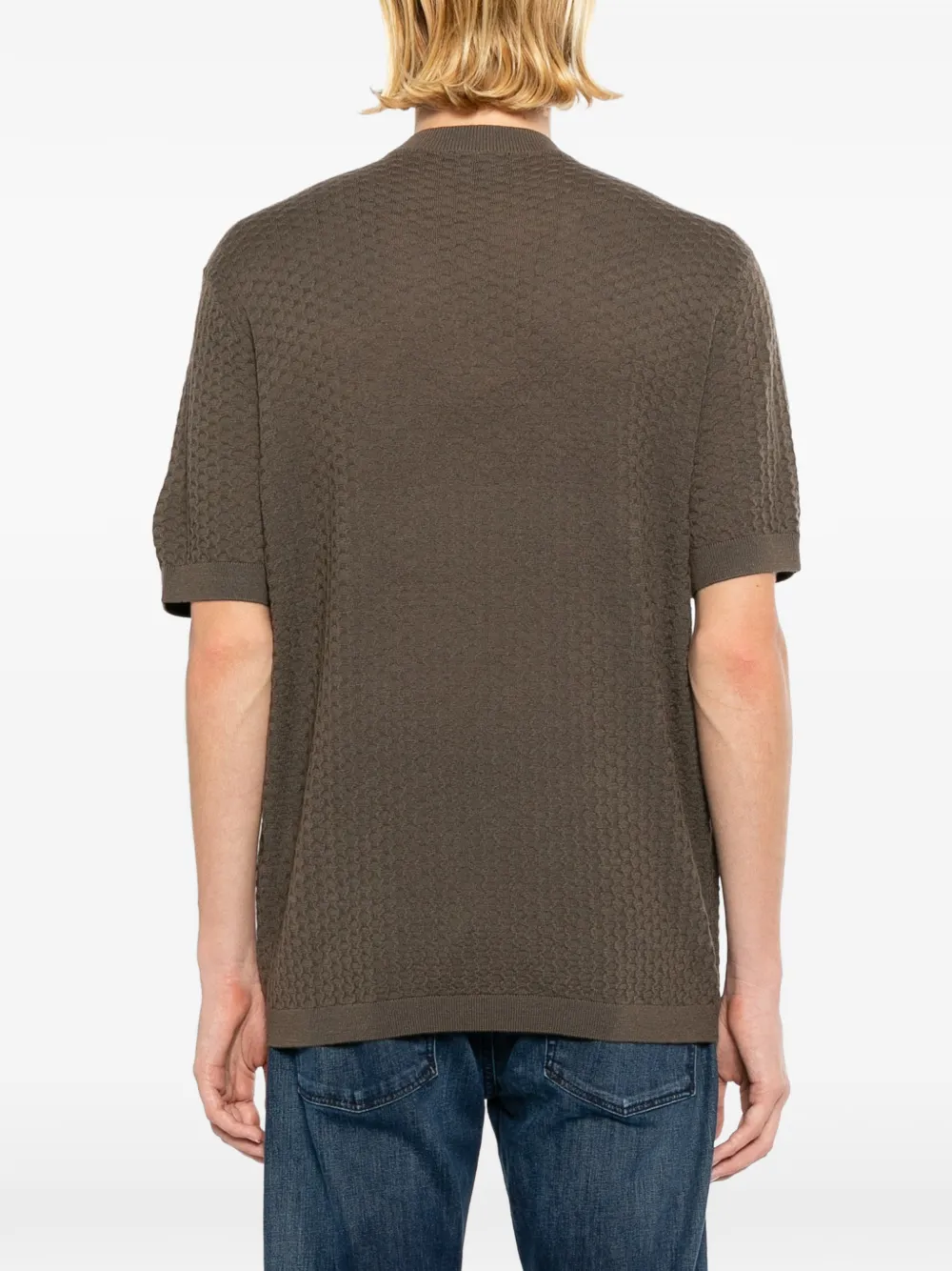 Emporio Armani Wollen top met textuur Bruin