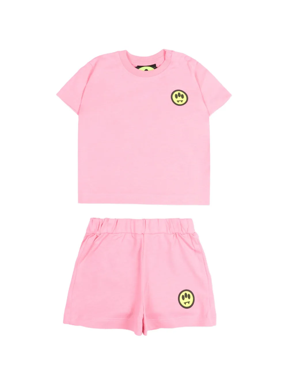 Barrow kids logo-print shorts set - Rosa