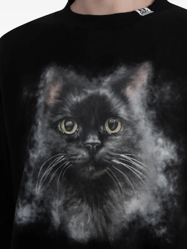 Maison MIHARA YASUHIRO cat-print Sweatshirt | Black | FARFETCH