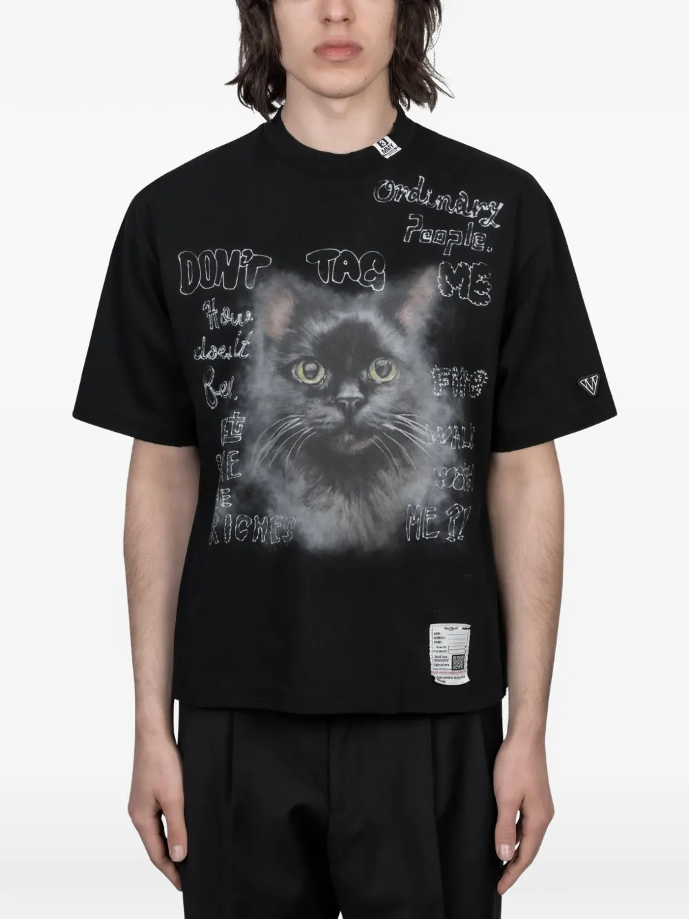 Maison MIHARA YASUHIRO cat-print T-shirt - Nero