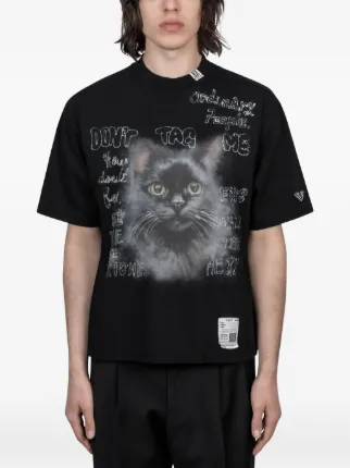 Maison MIHARA YASUHIRO cat-print T-shirt | Black | FARFETCH