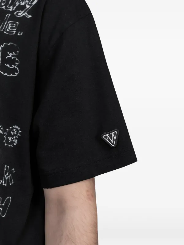 Maison MIHARA YASUHIRO キャットプリント Tシャツ | ブラック