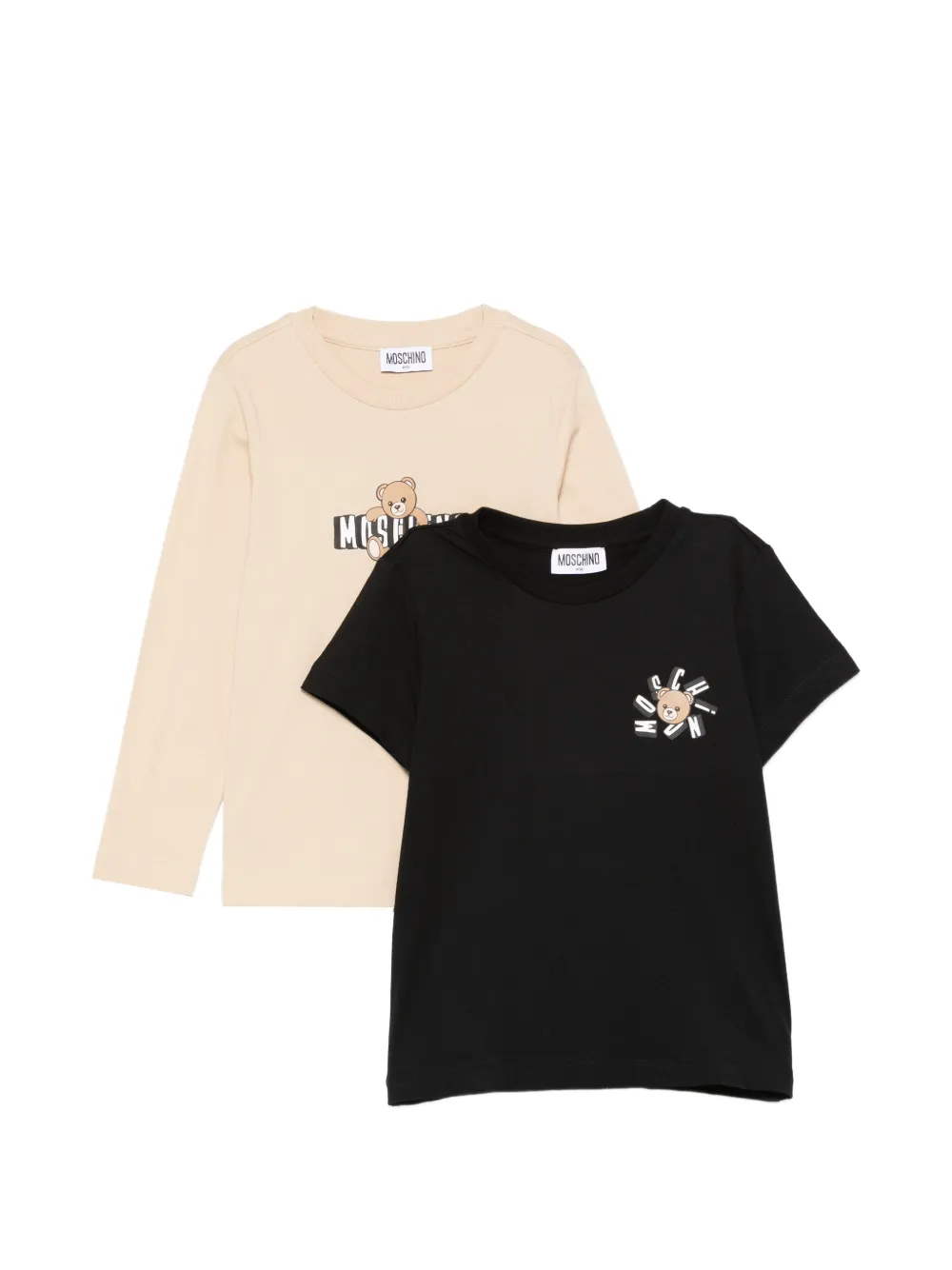 Moschino Kids teddy-print T-shirt set - Nero