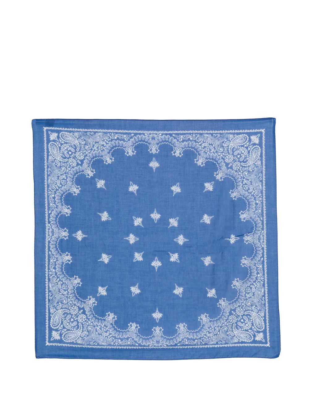 Destin Cot Carre paisley floral scarf - Blu