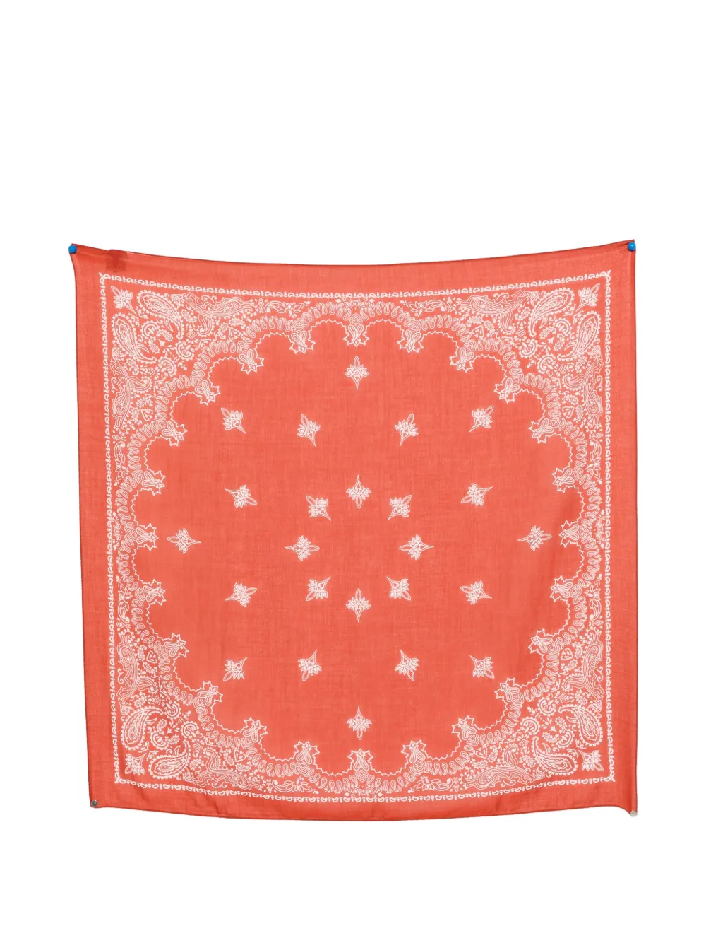 Destin Cot Carre paisley print scarf - Arancione