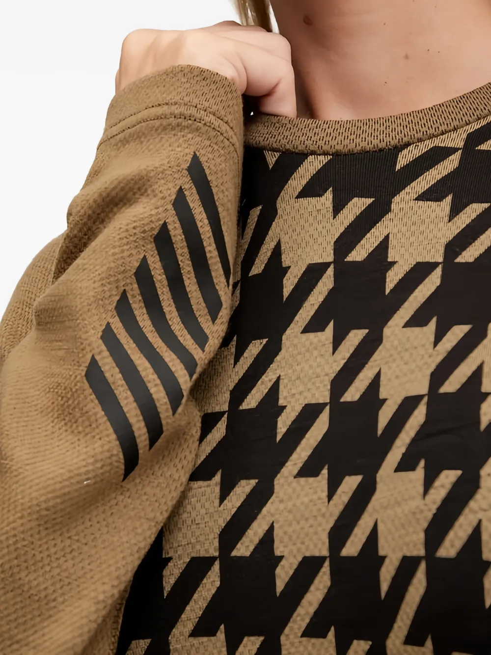 Helly Hansen Lifa basislaag met pied-de-poule print Bruin