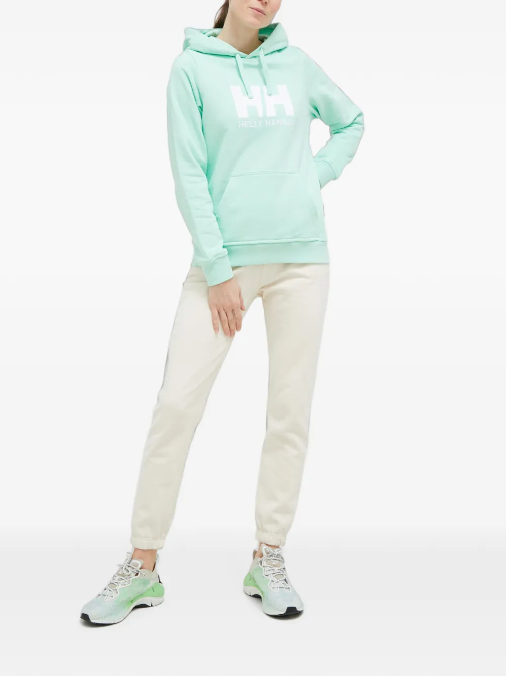 Helly Hansen Hoodie met logoprint Groen