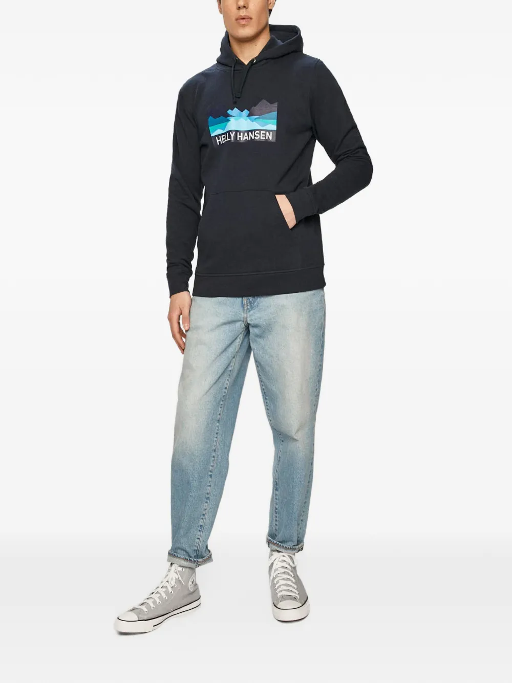 Helly Hansen Hoodie met print Blauw