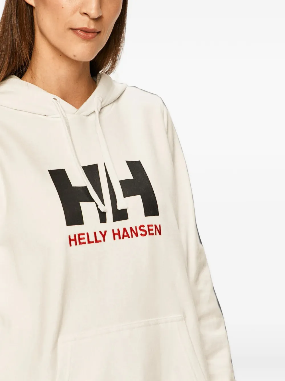 Helly Hansen HH-logo long-sleeve hoodie Beige