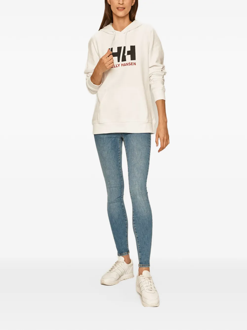 Helly Hansen HH-logo long-sleeve hoodie Beige
