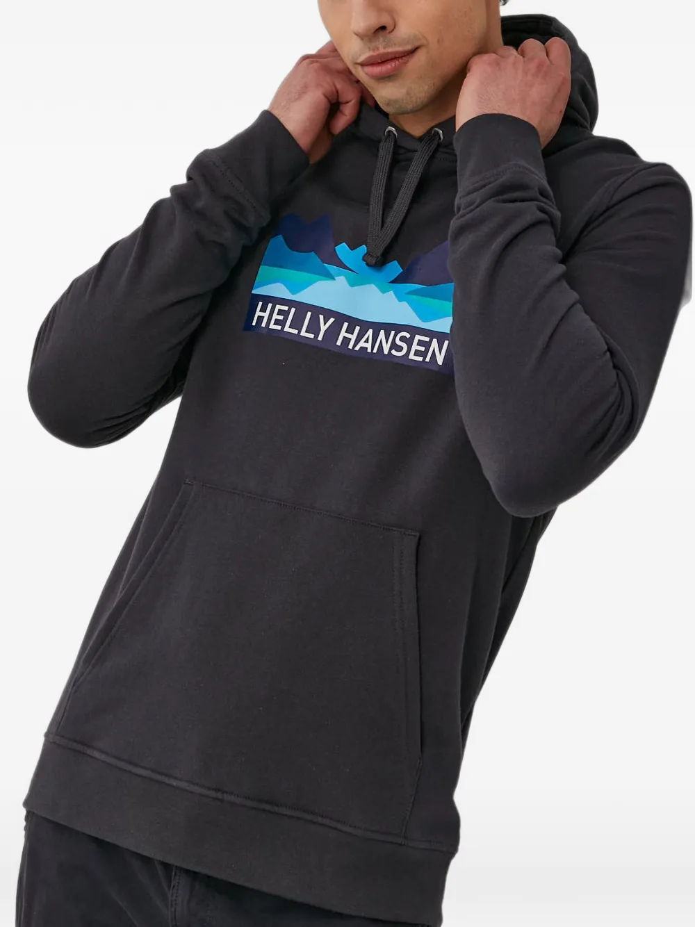 Helly Hansen Hoodie met logoprint en trekkoord Grijs