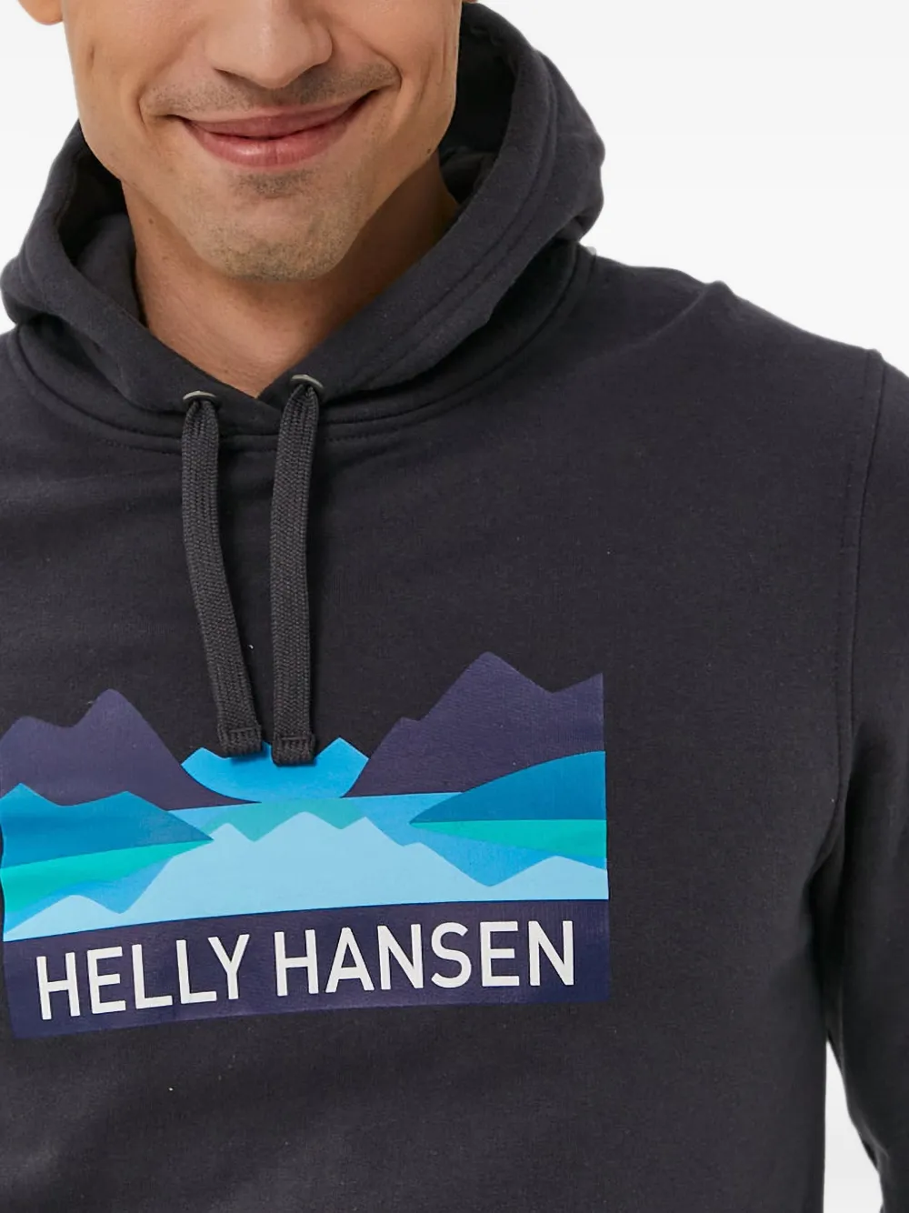 Helly Hansen Hoodie met logoprint en trekkoord Grijs