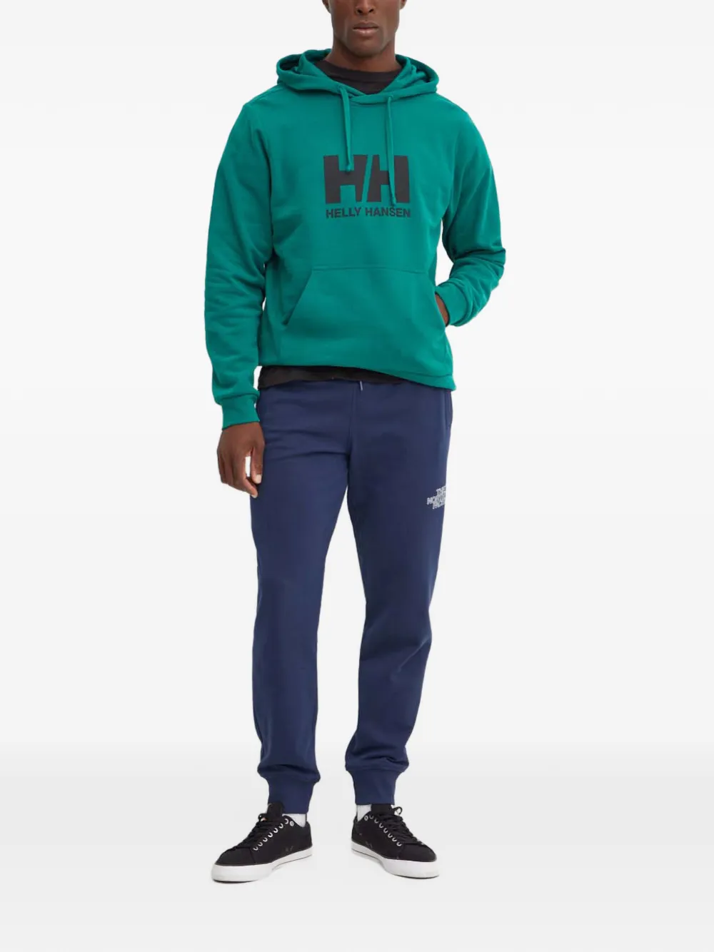 Helly Hansen logo-print hoodie Groen