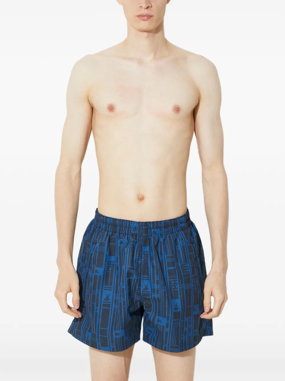 Helly Hansen logo-print swim shorts - Blu