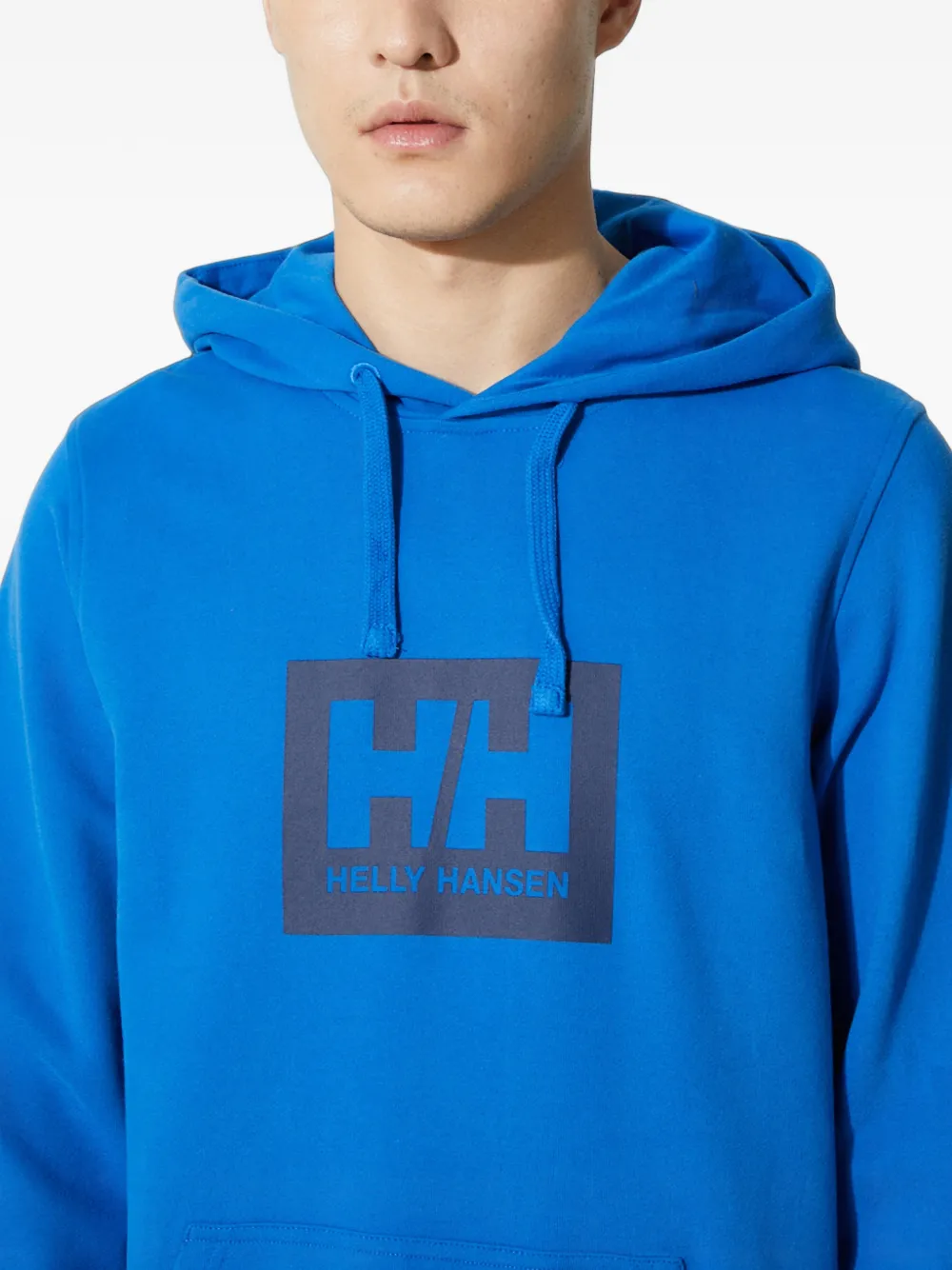 Helly Hansen logo-print hoodie Blauw