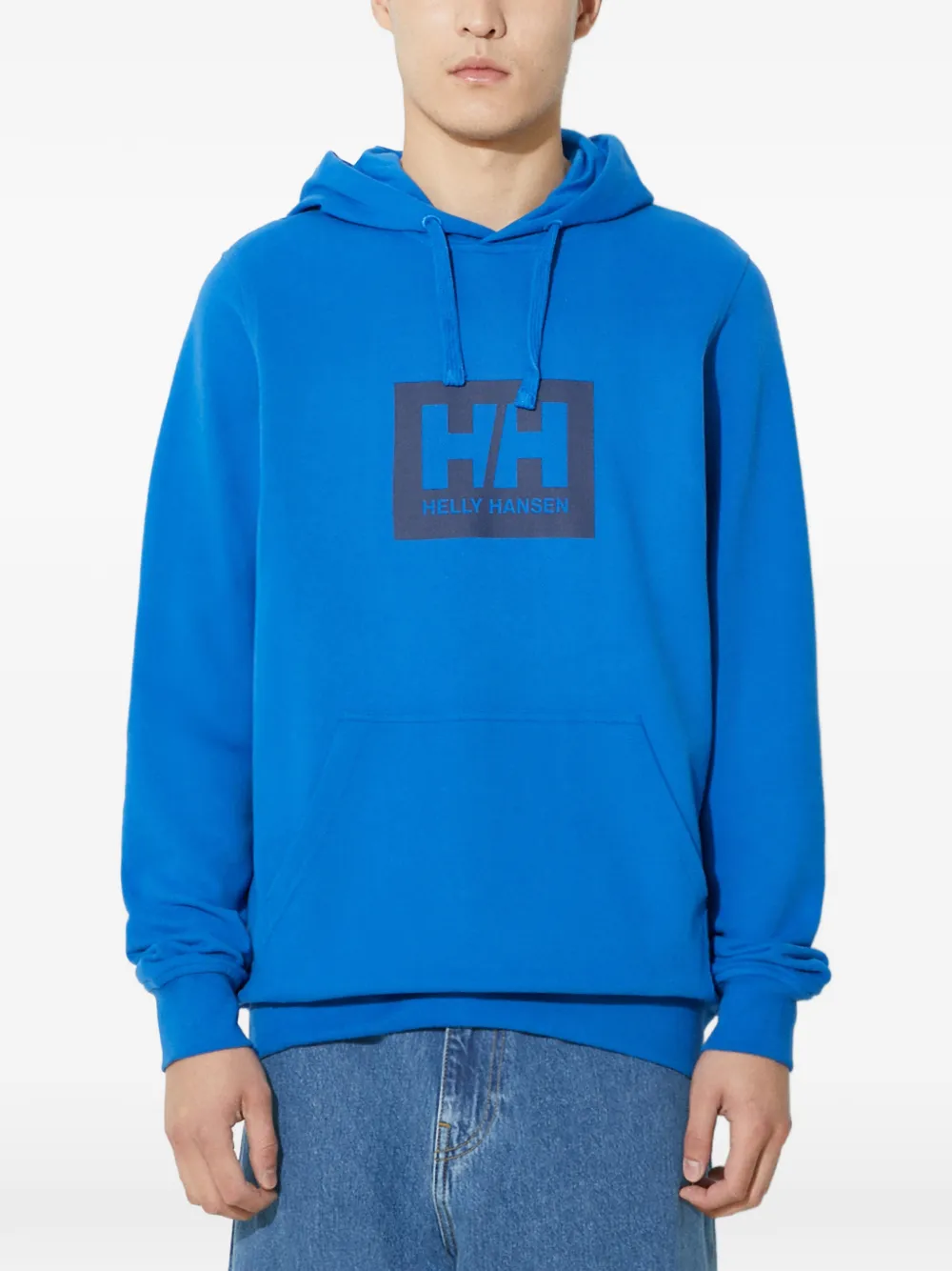 Helly Hansen Logo-print Hoodie In Blue