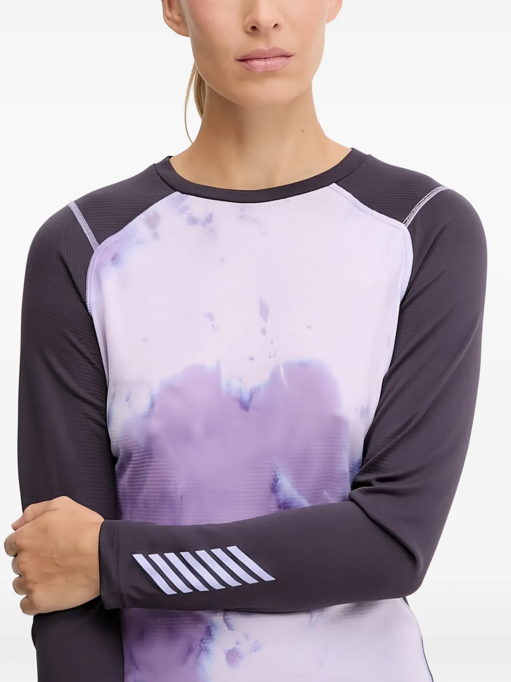 Helly Hansen Gelaagde top met tie-dye print en lange mouwen Paars