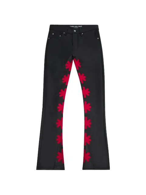 LOSTSHDWS OG Wax leather bootcut trousers