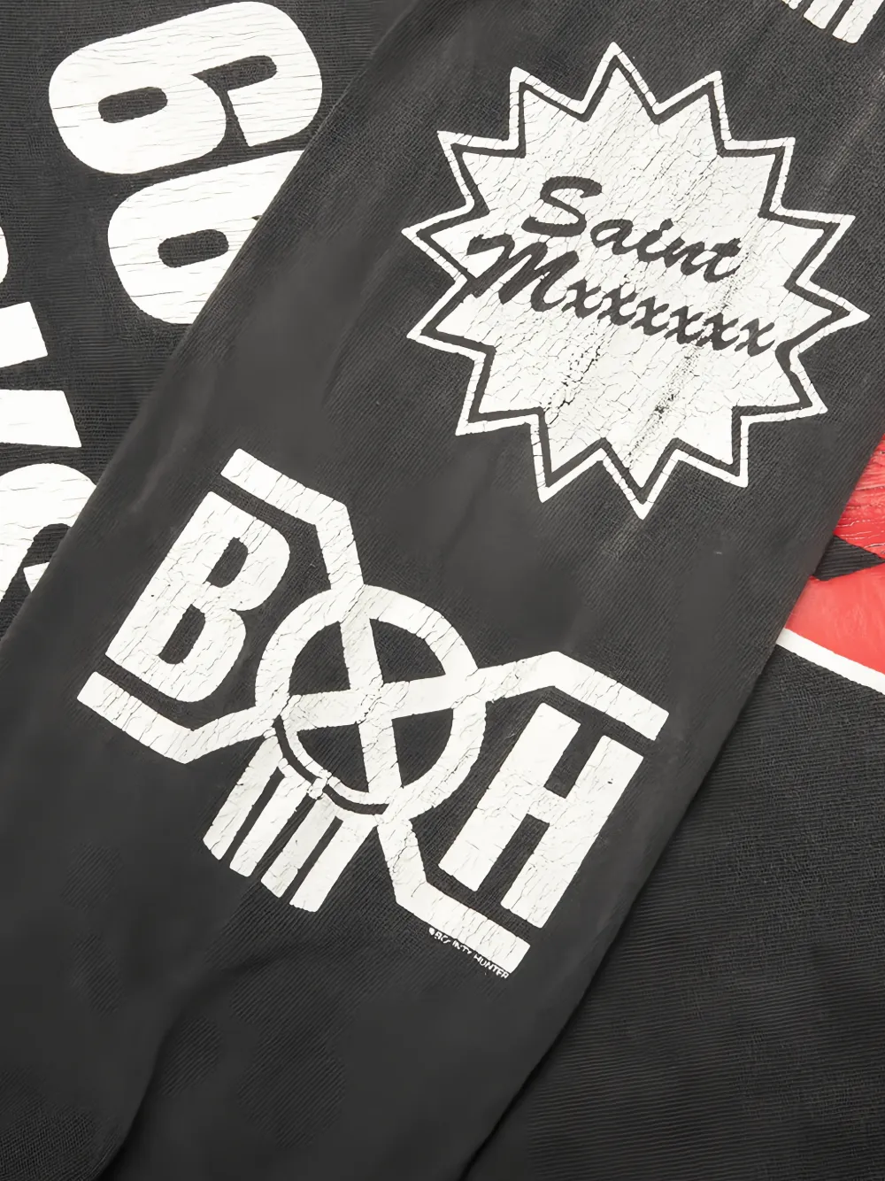 SAINT MXXXXXX T-shirt met grafische print en lange mouwen Zwart