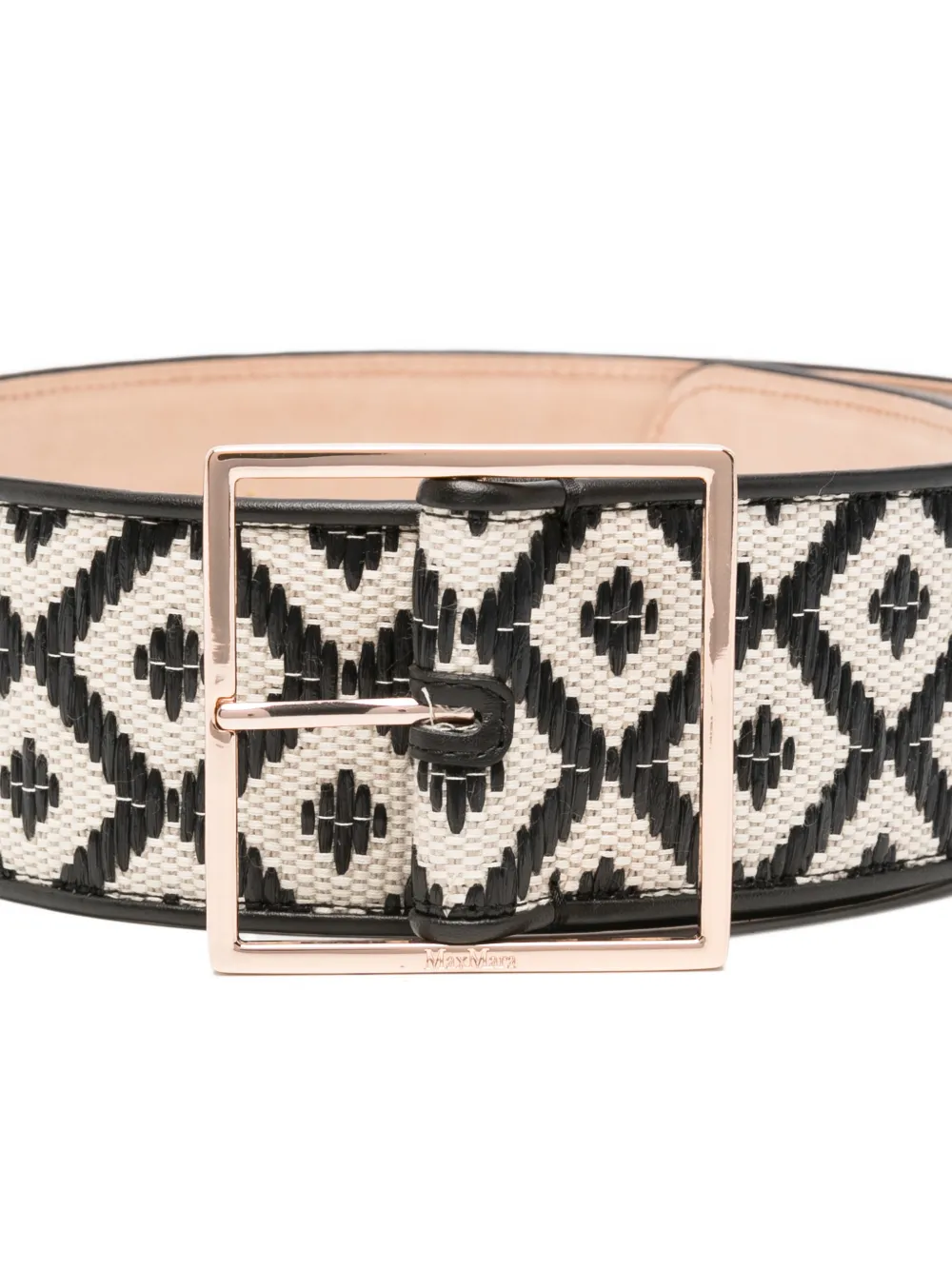  Max Mara Geometric-buckle Belt - Black 
