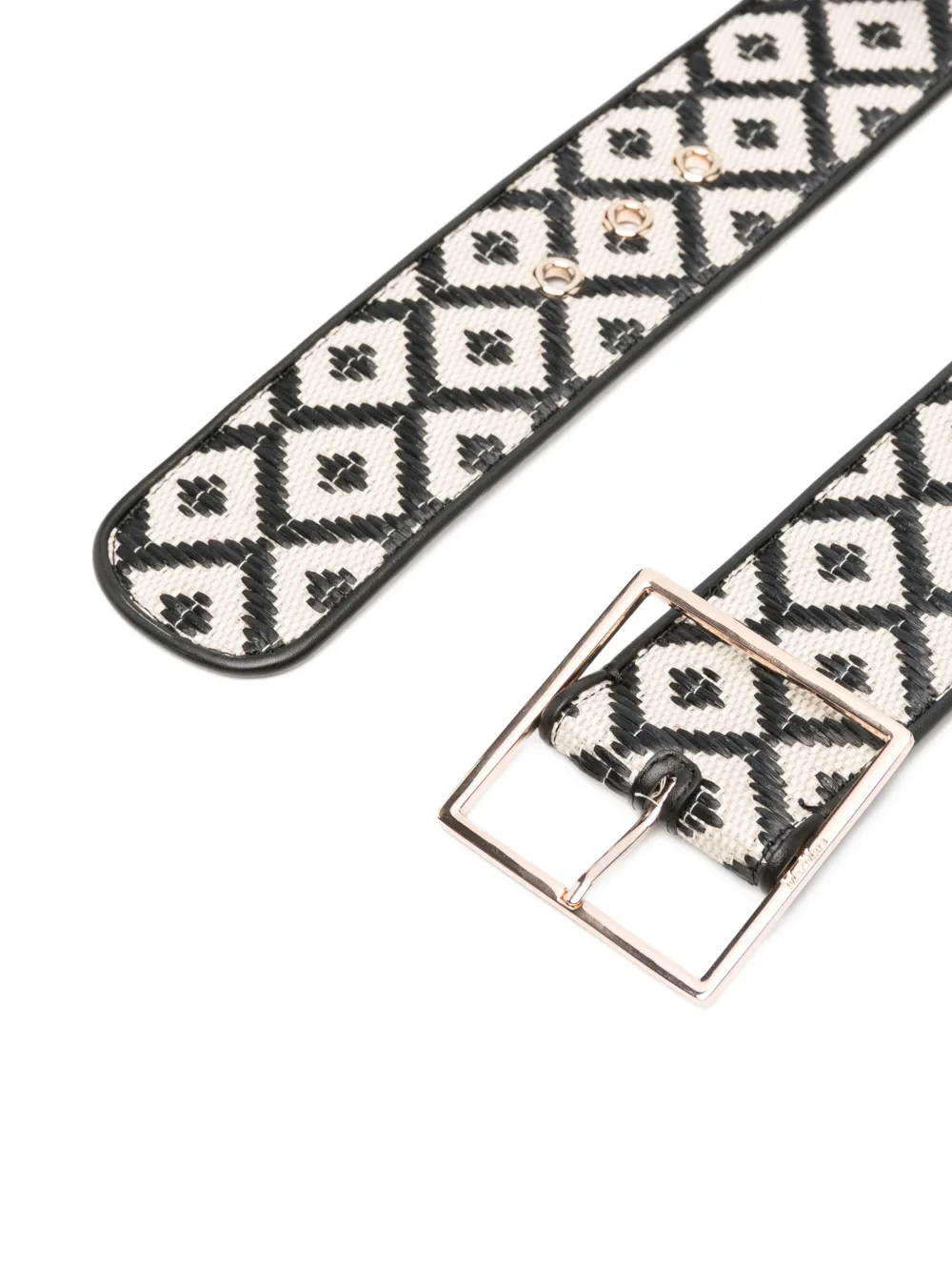  Max Mara Geometric-buckle Belt - Black 