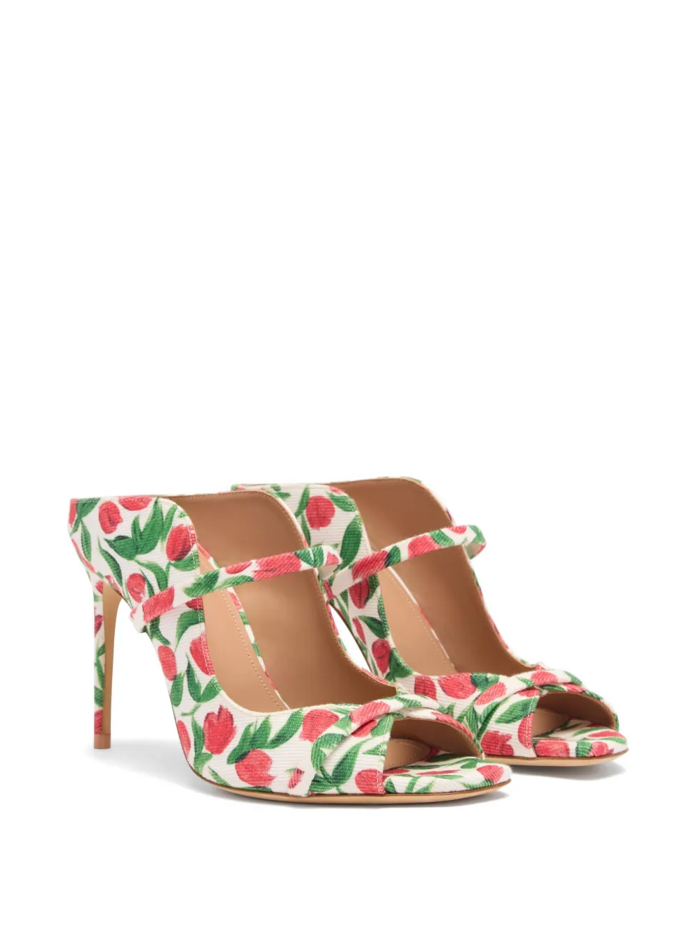 Malone Souliers Sandalen met tulpprint Wit