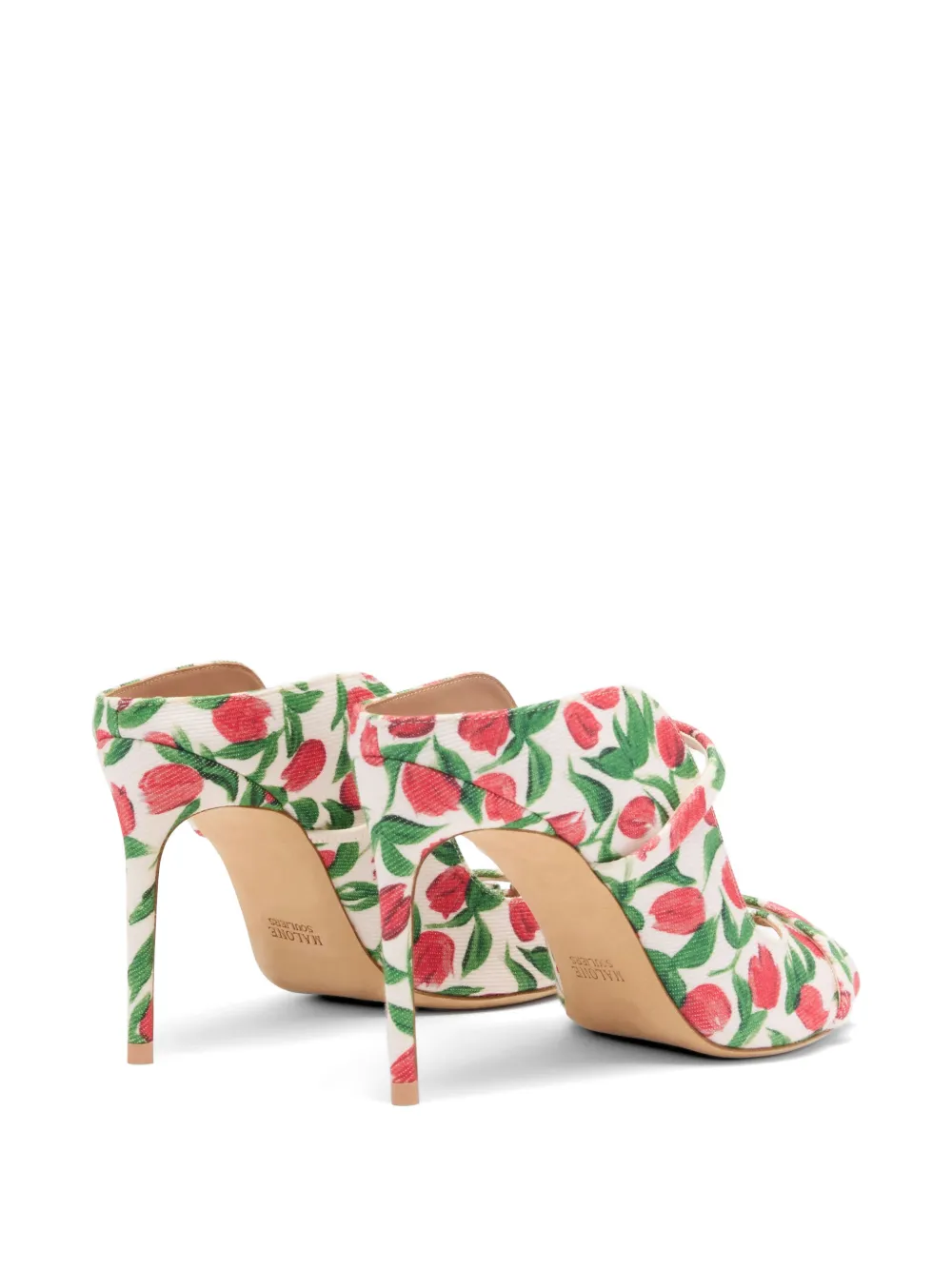 Malone Souliers Sandalen met tulpprint Wit