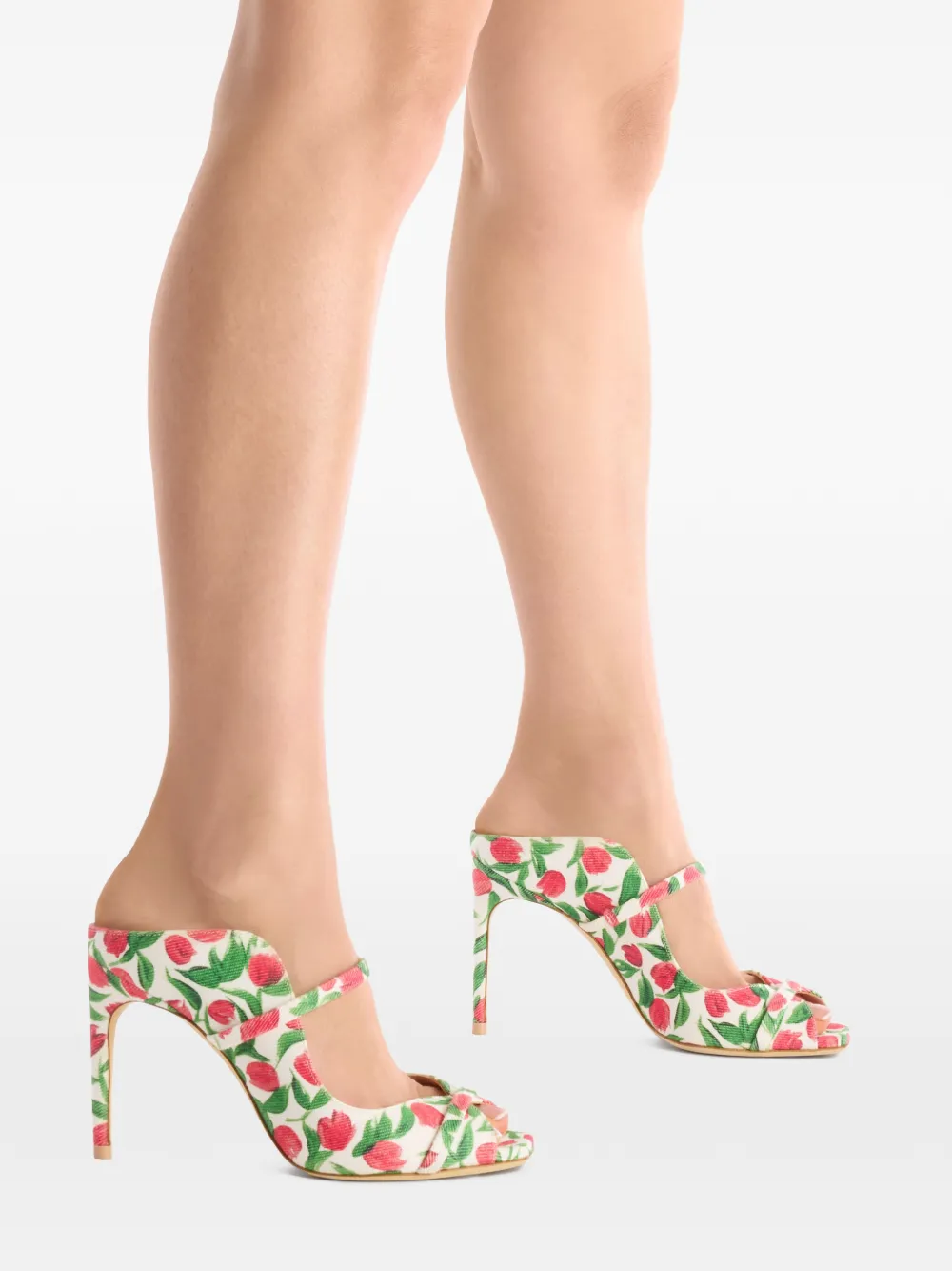 Malone Souliers Sandalen met tulpprint Wit