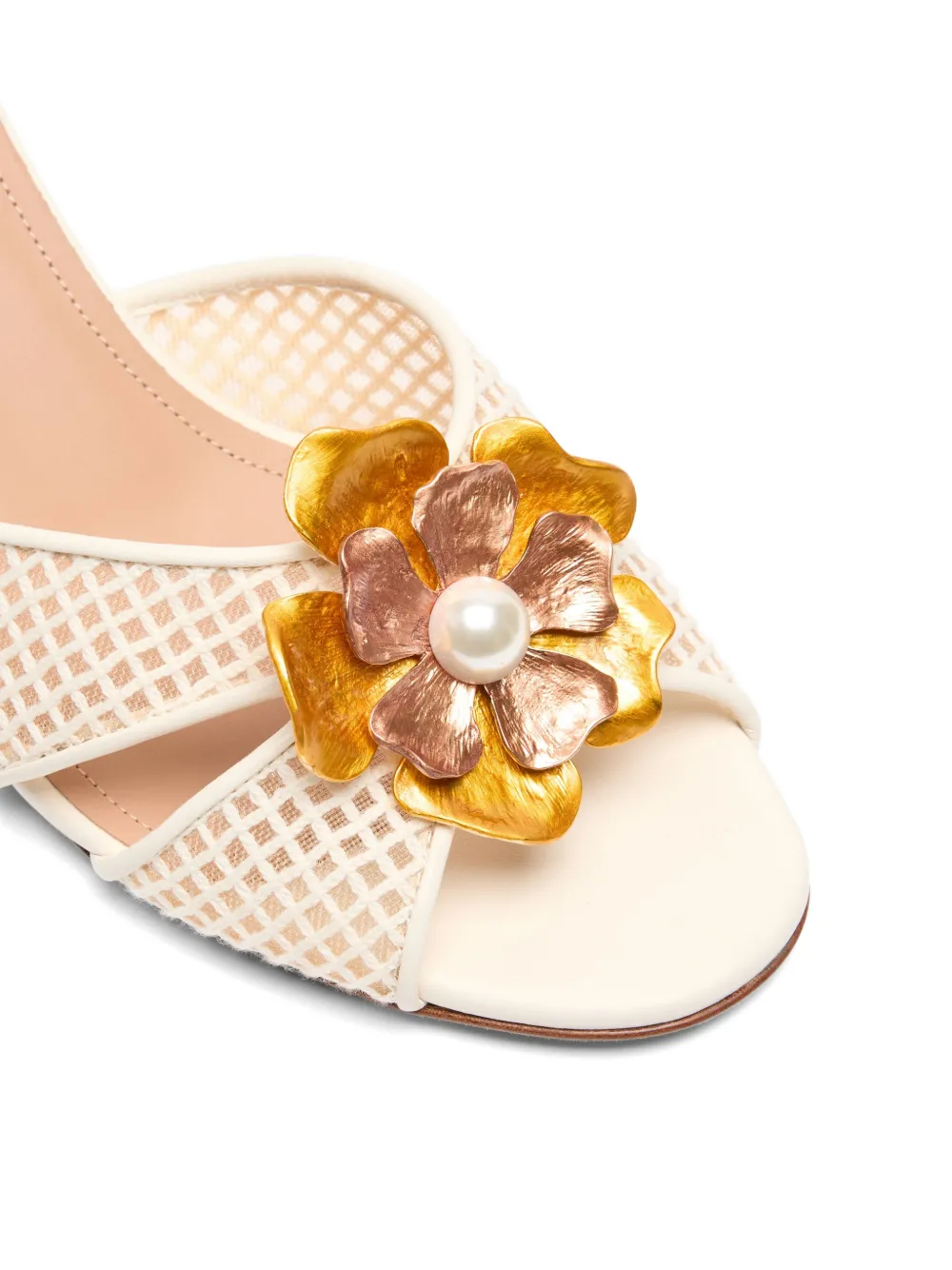 Malone Souliers Suri sandalen met bloemendetail Beige