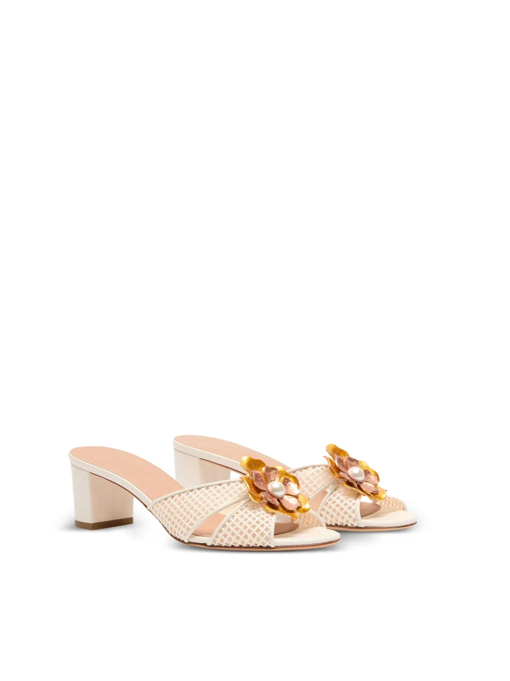 Malone Souliers Suri sandalen met bloemendetail Beige