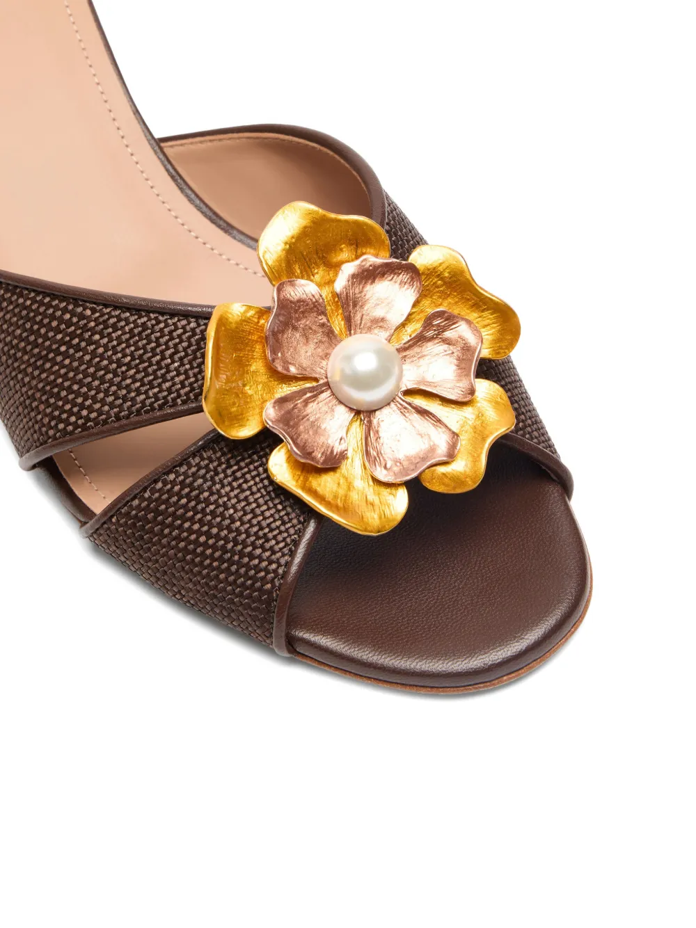 Malone Souliers Suri sandalen met bloemdetail Bruin