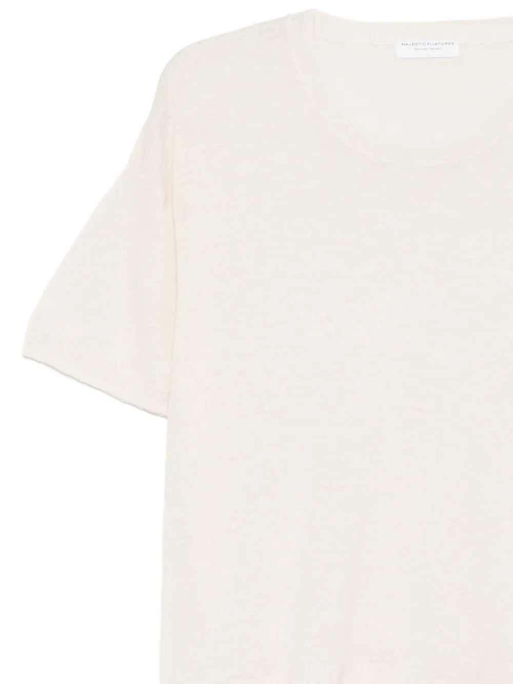 Majestic Filatures T-shirt met ronde hals Beige