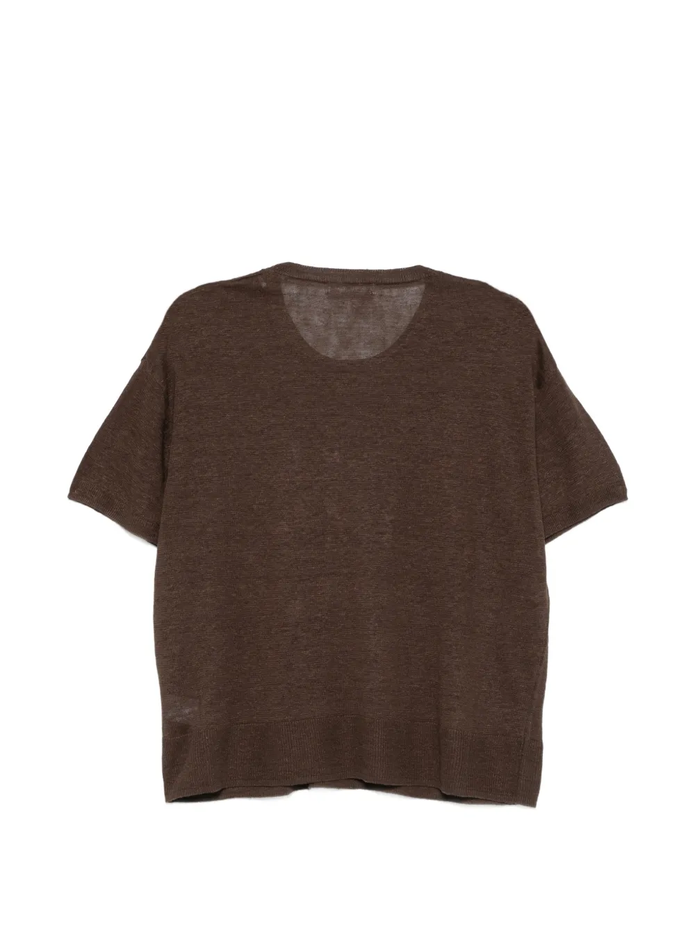 Majestic Filatures T-shirt met ronde hals Bruin