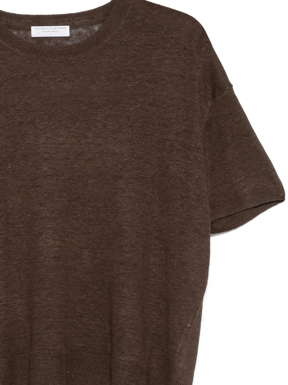 Majestic Filatures T-shirt met ronde hals Bruin