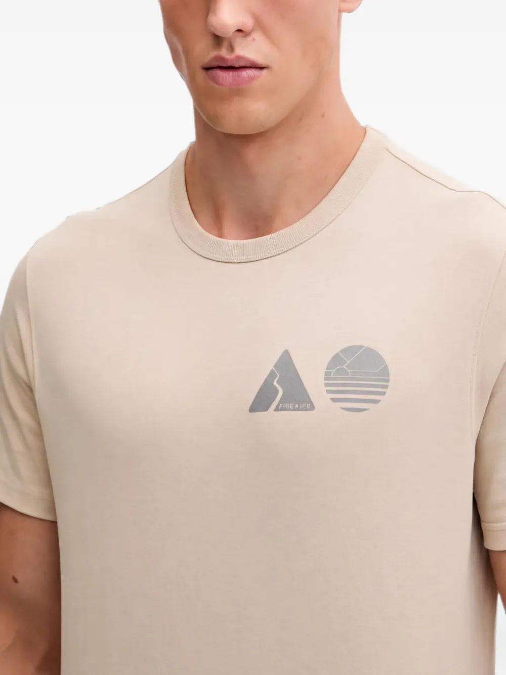 BOGNER Fire+ice Print Crew-neck T-shirt in Neutrals, view 4
