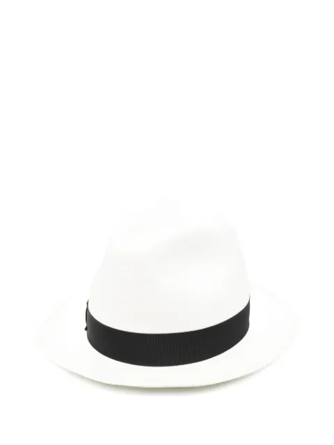 Borsalino Monica ribbon-detail straw hat