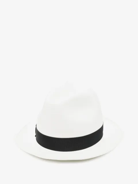 Borsalino Monica ribbon-detail straw hat