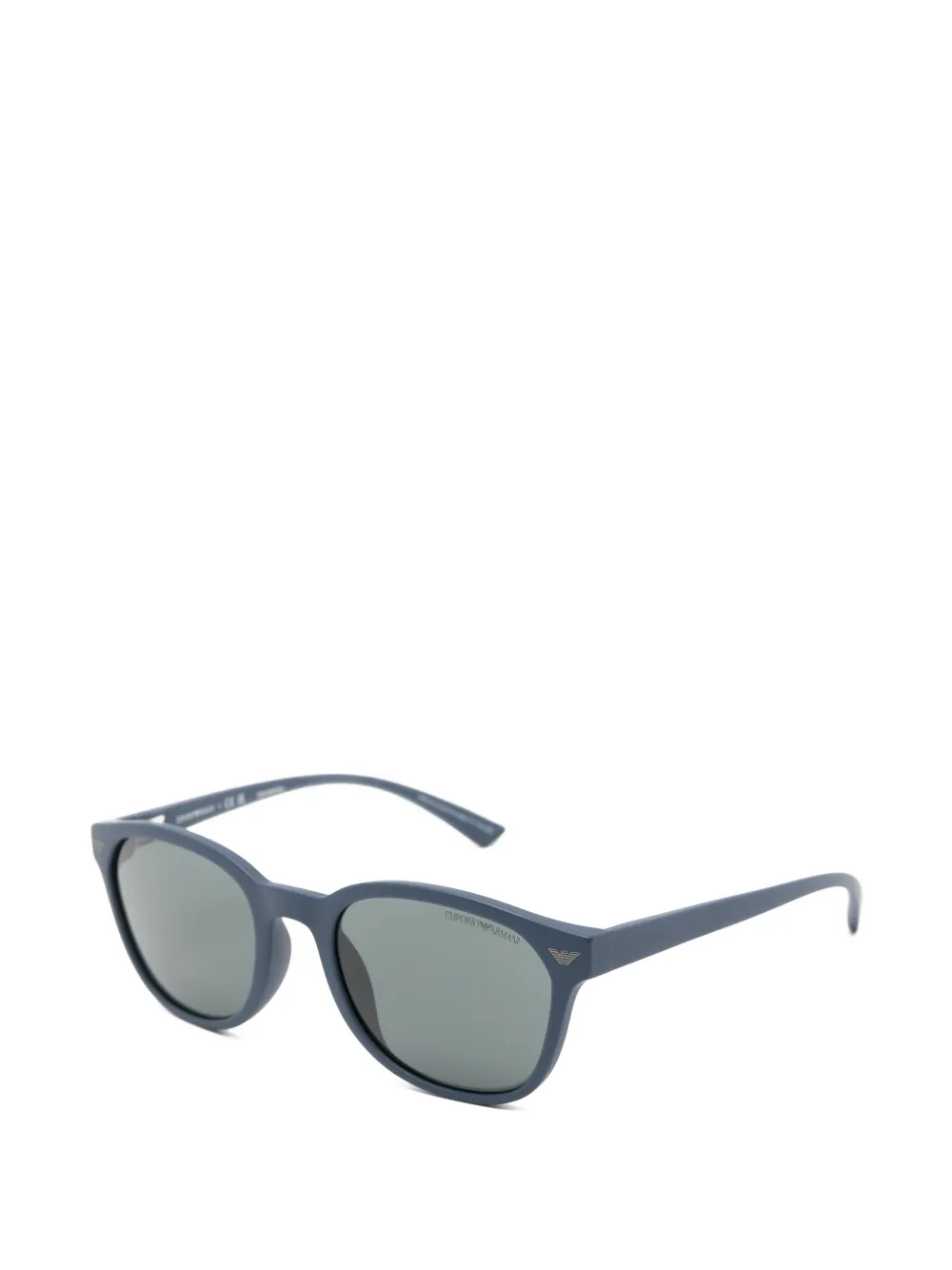 Emporio Armani Zonnebril met ovalen montuur Blauw