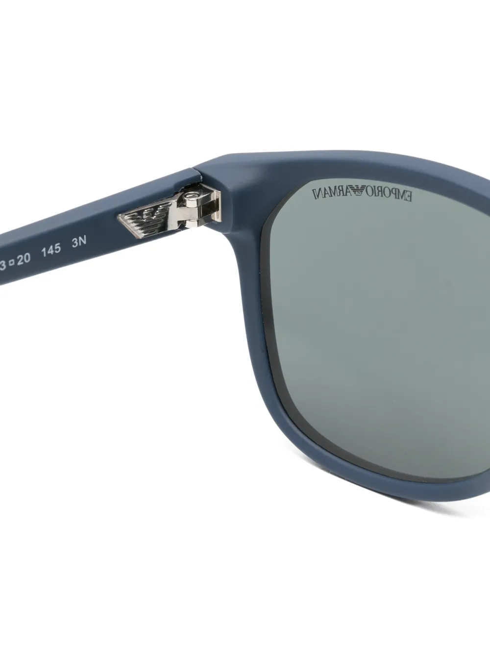 Emporio Armani Zonnebril met ovalen montuur Blauw